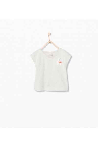 Топ для девочек Zara - Размір: 116 - Цвет: молочный - Зара