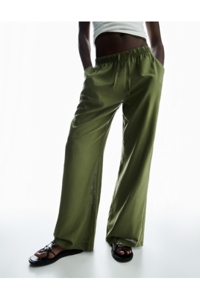 Штани жіночі Bershka Іспанія - Размір: S - Цвет: хакі - Бершка