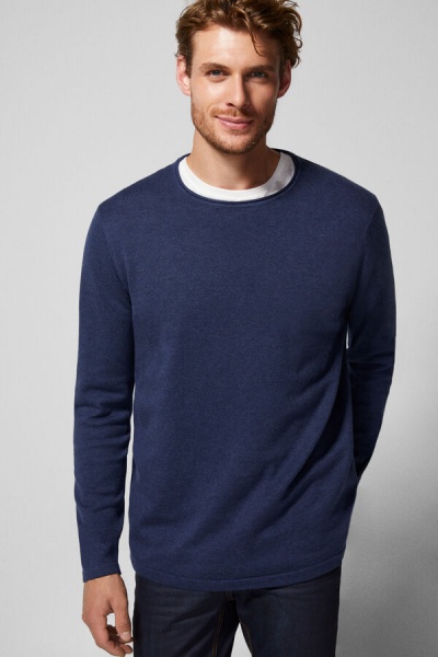 Трендовый мужской свитер от Springfield (Испания) - Размір: XS - Цвет: синий - Springfield