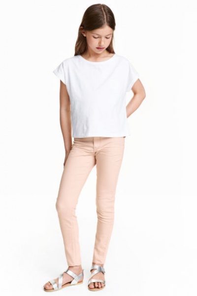 Джинсы для девочек H&M - Размір: 8-9 лет - Цвет: пудровый - H&M