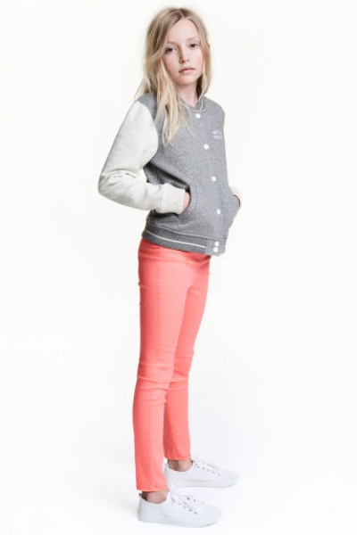 Брюки стрейчевые для девочек от H&M - Размір: 10-11 лет - Цвет: кораловый - H&M