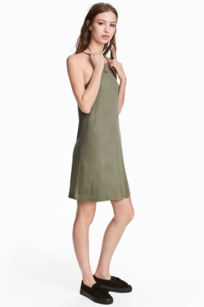 Платье женское H&M - Размір: 36 - Цвет: хаки - H&M