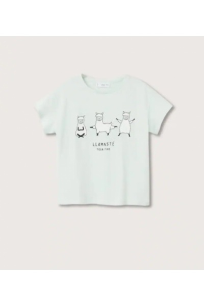 Футболки для дівчаток Mango Іспанія - Размір: 116 - Цвет: м'ятний - Mango