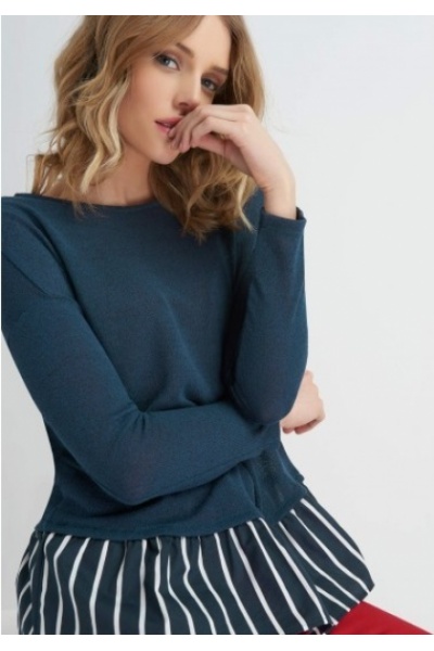 Женский реглан 2в1 от Orsay (Германия) - Размір: S - Цвет: синий - Orsay