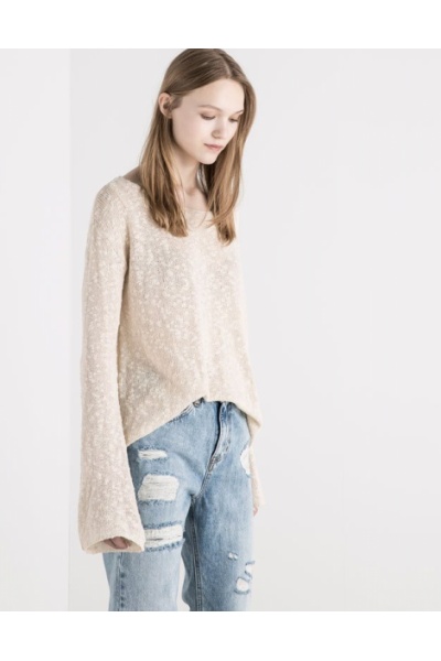 Свитер женский Pull&Bear - Размір: S - Цвет: бежевый - Пул&Бир