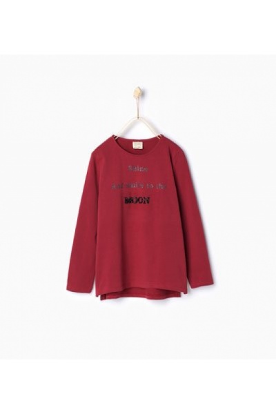 Реглан для девочки Zara - Размір: 8 лет - Цвет: бургундовый - Зара