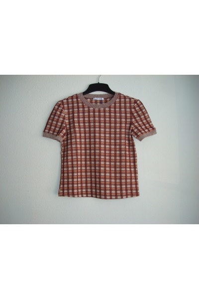 Летняя женская футболка Зара - Размір: S - Цвет: бордовый - Зара