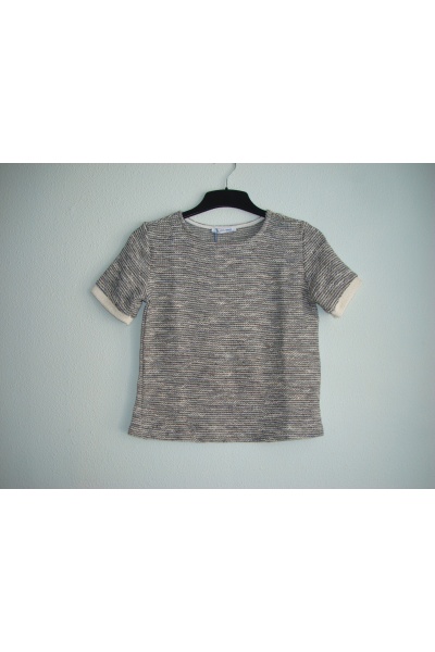 Красивая женская футболка от Зара (Испания) - Размір: S - Цвет: серый - Зара