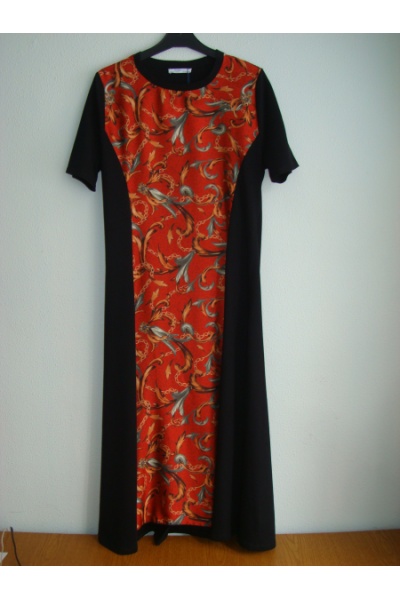 Роскошное платье от Зара (Испания) - Размір: S - Цвет: черный (с узором) - Зара