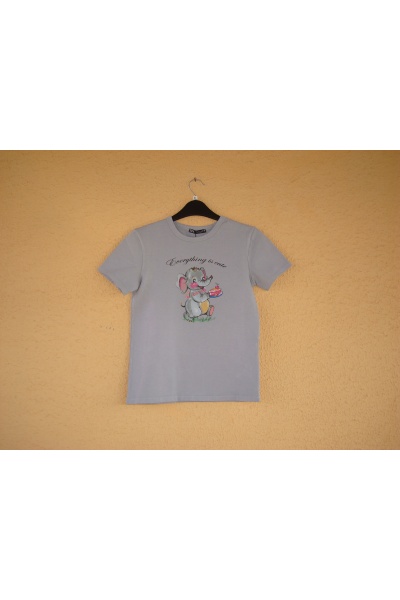 Жіночі футболки Zara Іспанія - Размір: S - Цвет: сірий - Зара