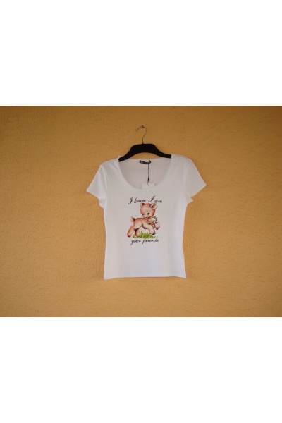 Жіночі футболки Zara Іспанія - Размір: S - Цвет: білий - Зара