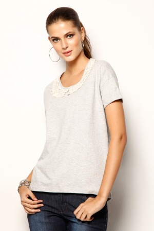 Серая женская футболка от Venca (Испания) - Venca MG0027-cl-S